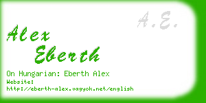 alex eberth business card